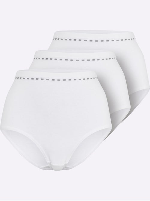 Lot de 3 - Culotte Taille Haute Jersey Fin - Taille Standard - Witt - Kiabi Lot de 3 - Culotte Taille Haute Jersey Fin - Taille Standard - Witt - Kiabi
