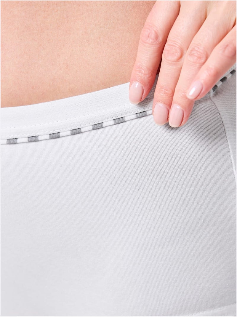 Lot de 3  - Culotte Taille Haute Jersey Fin - Taille Standard - Witt Blanc - Kiabi