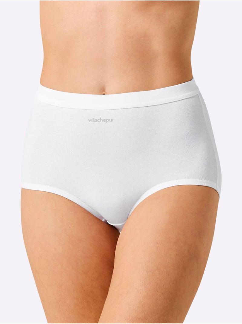 Lot de 3  - Culotte Taille Haute Jersey Fin - Taille Standard - Witt Blanc - Kiabi