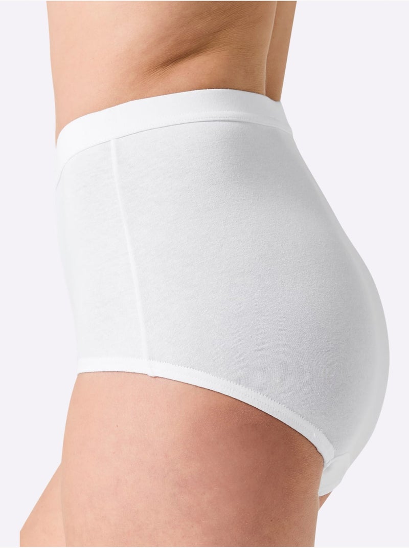 Lot de 3  - Culotte Taille Haute Jersey Fin - Taille Standard - Witt Blanc - Kiabi
