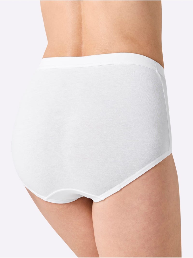 Lot de 3  - Culotte Taille Haute Jersey Fin - Taille Standard - Witt Blanc - Kiabi