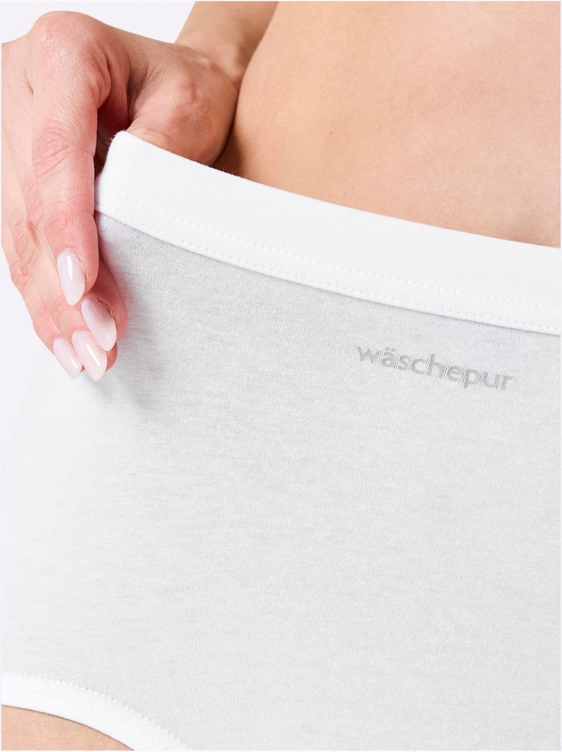 Lot de 3  - Culotte Taille Haute Jersey Fin - Taille Standard - Witt Blanc - Kiabi