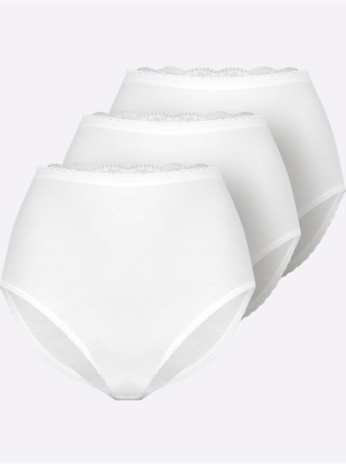 Lot de 3  - Culotte Taille Haute Jersey Fin - Taille Standard - Witt - Kiabi