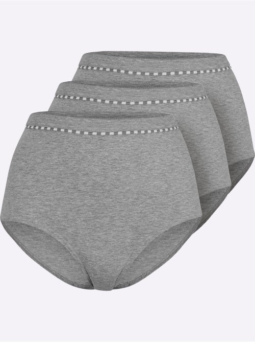 Lot de 3  - Culotte Taille Haute Jersey Fin - Taille Standard - Witt - Kiabi