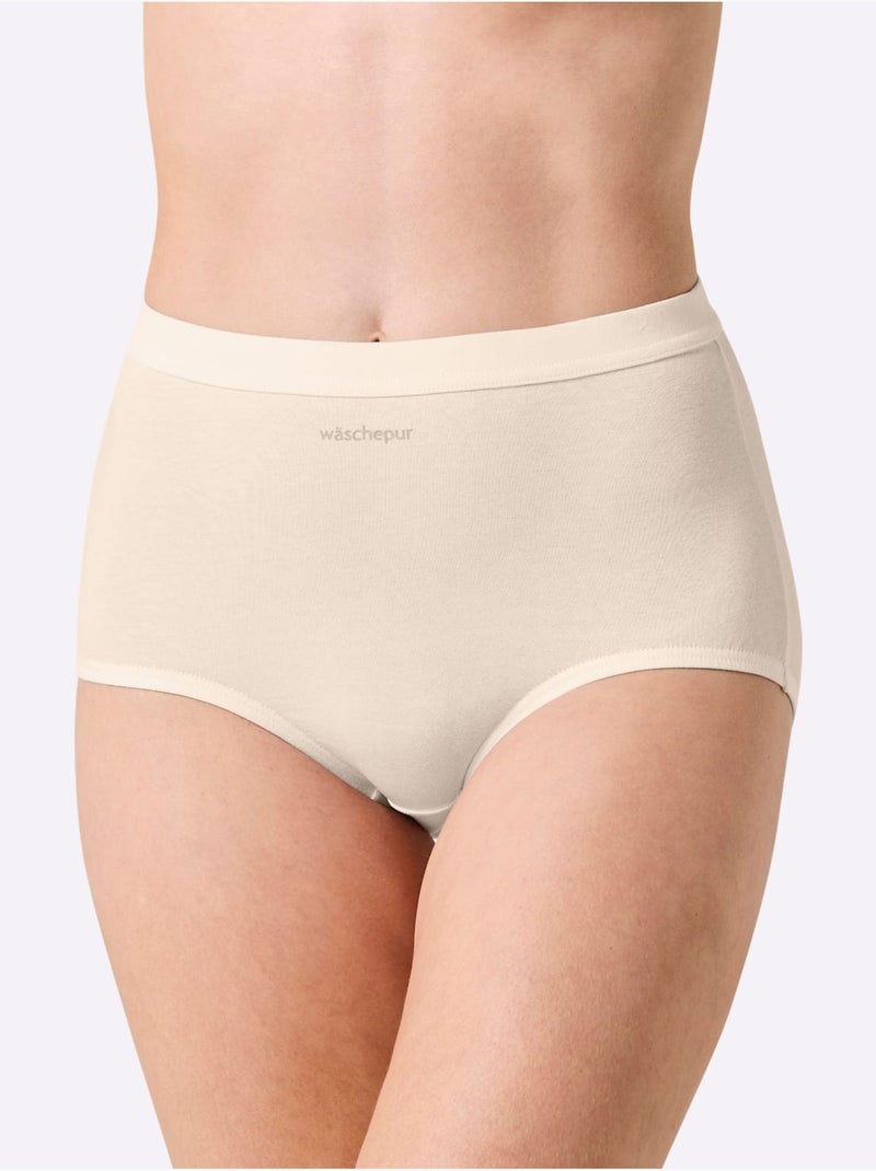 Lot de 3  - Culotte Taille Haute Jersey Fin - Taille Standard - Witt Marron clair - Kiabi