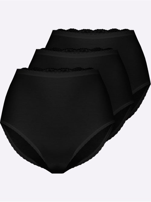 Lot de 3  - Culotte Taille Haute Jersey Fin - Taille Standard - Witt - Kiabi