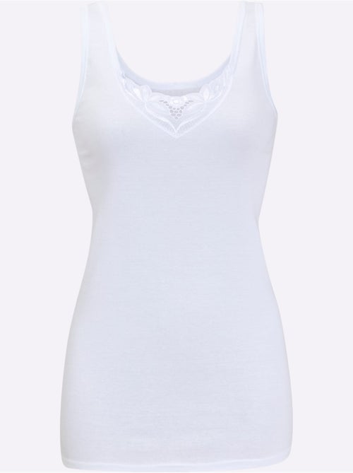 Lot de 3  - Débardeur Côtes Fines - Taille Standard - Witt - Kiabi