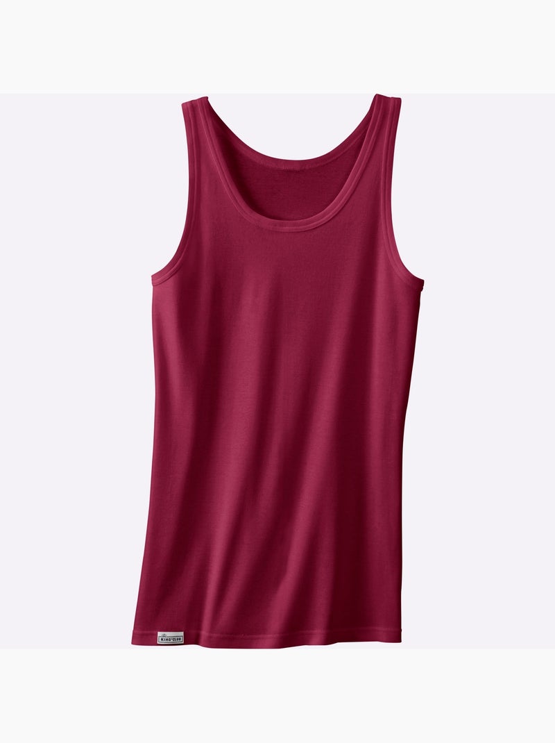 Lot de 3  - débardeur côtes fines - taille standard - witt Bleu Violet Bleu - Kiabi