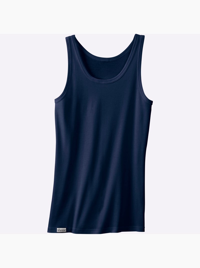 Lot de 3  - débardeur côtes fines - taille standard - witt Bleu Violet Bleu - Kiabi