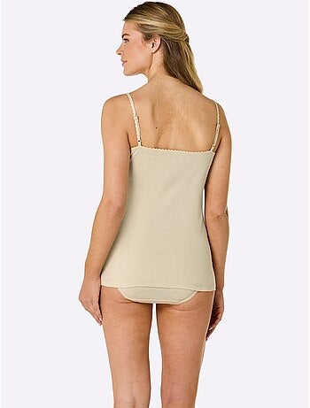 Lot de 3 - débardeur côtes fines - taille standard - witt