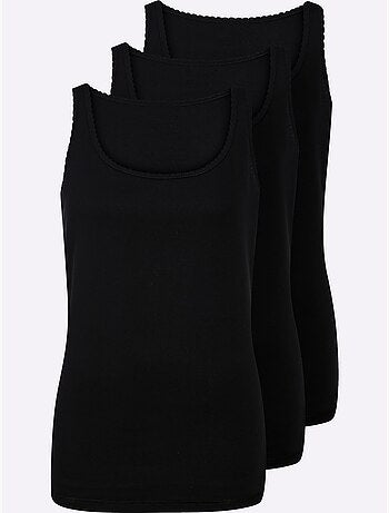Lot de 3 - débardeur côtes fines - taille standard - witt