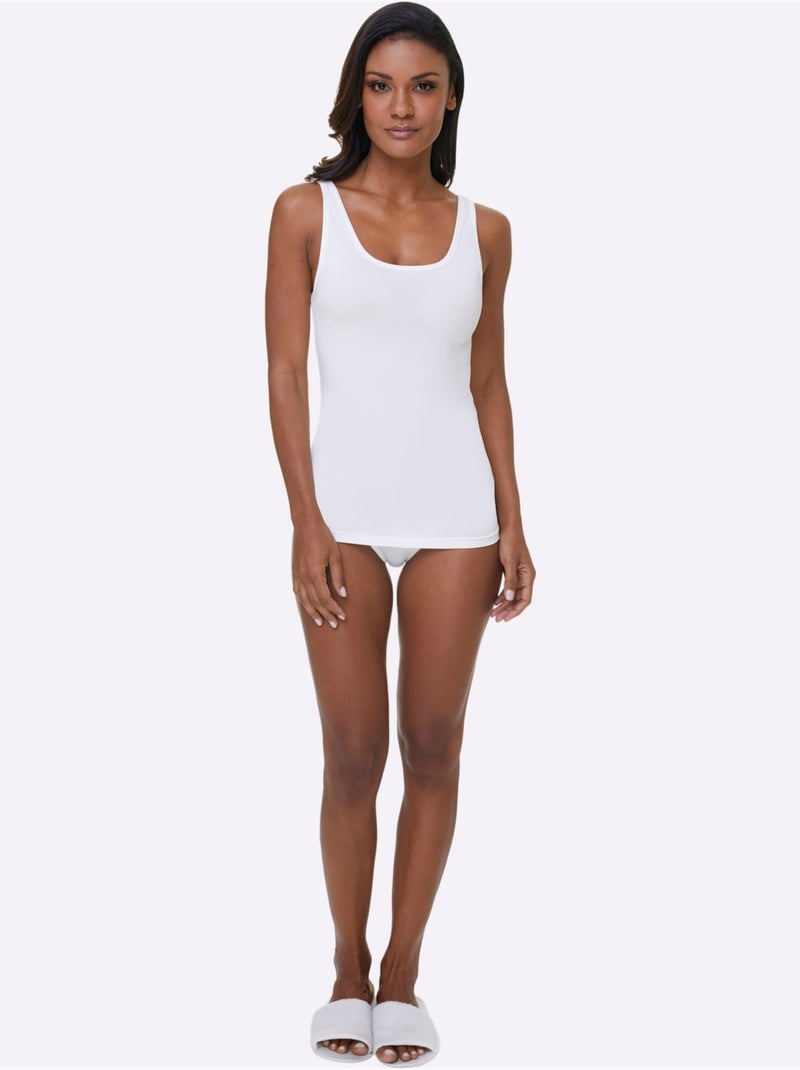 Lot de 3  - débardeur jersey fin - taille standard - witt Blanc - Kiabi