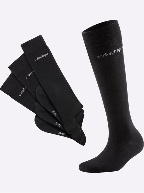 Lot de 3  - mi-chaussettes qualité coton - taille standard - witt - Kiabi