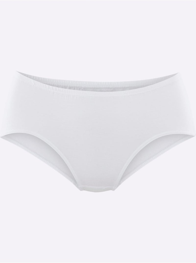 Lot de 3  - panties jersey fin - taille standard - witt Blanc - Kiabi