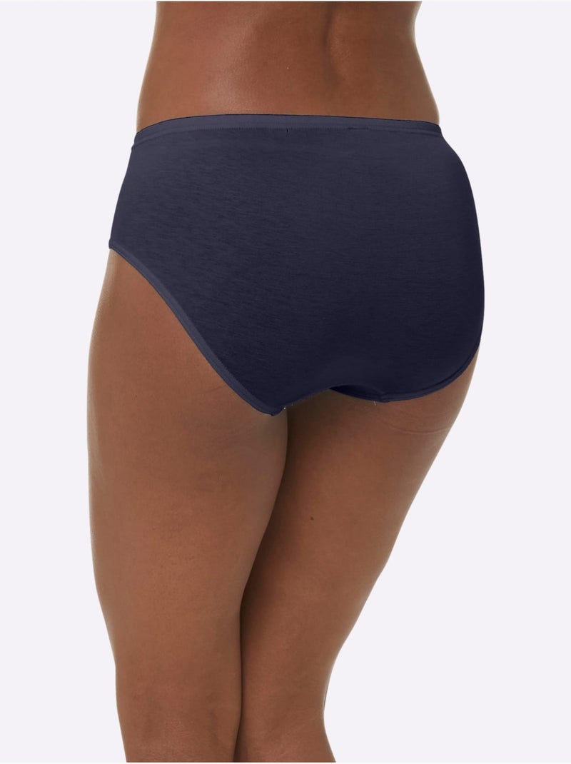 Lot de 3  - panties jersey fin - taille standard - witt Bleu marine - Kiabi