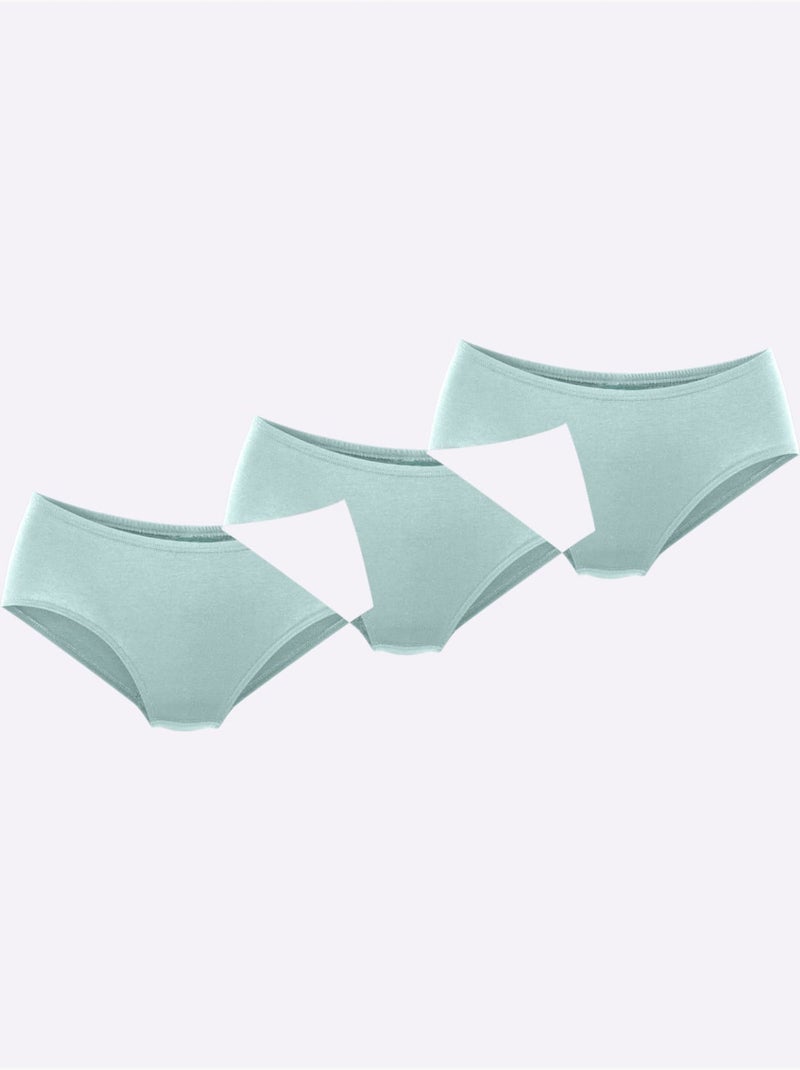 Lot de 3  - panties jersey fin - taille standard - witt Menthe - Kiabi