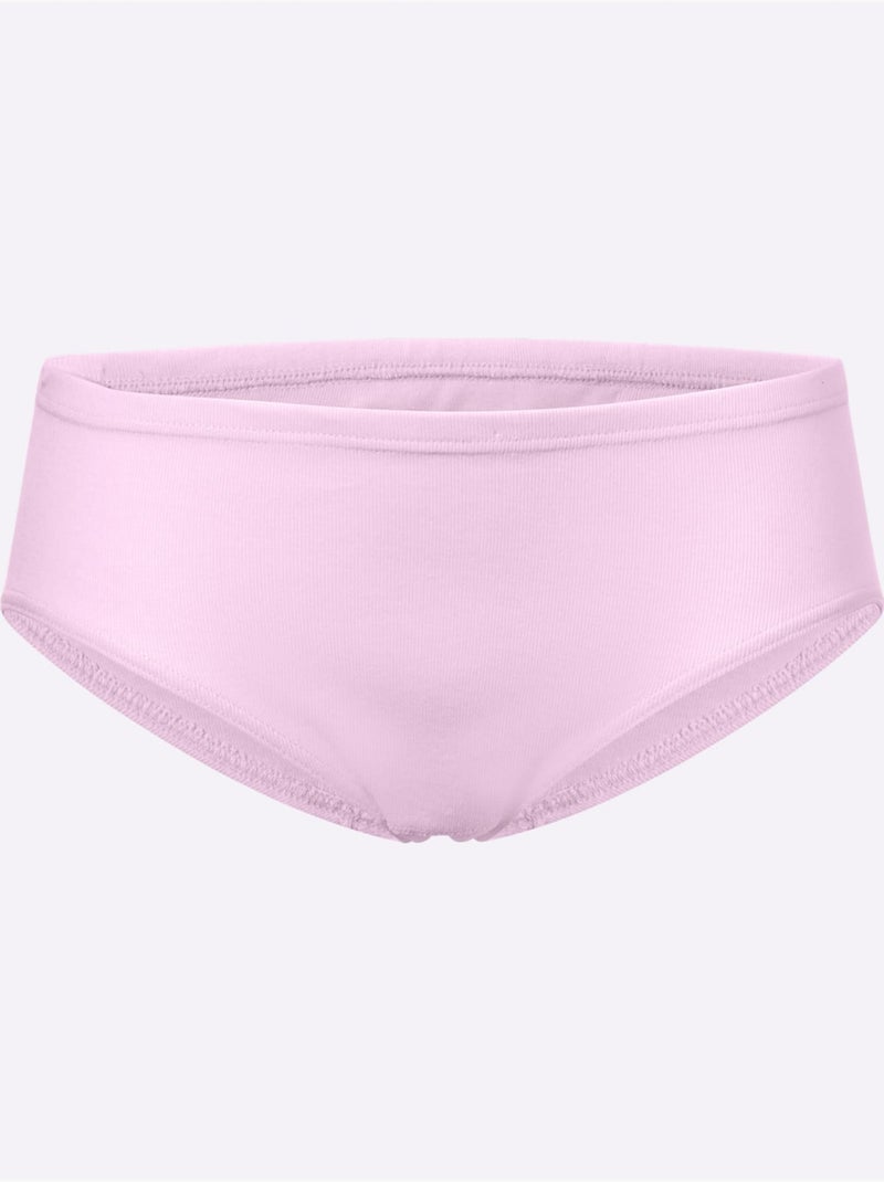 Lot de 3  - panties jersey fin - taille standard - witt Rose clair - Kiabi