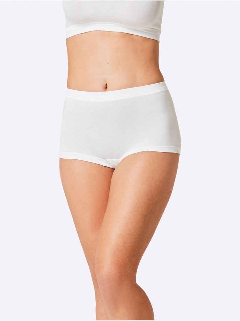 Lot de 3  - Panty Côtes Fines - Taille Standard - Witt Blanc - Kiabi