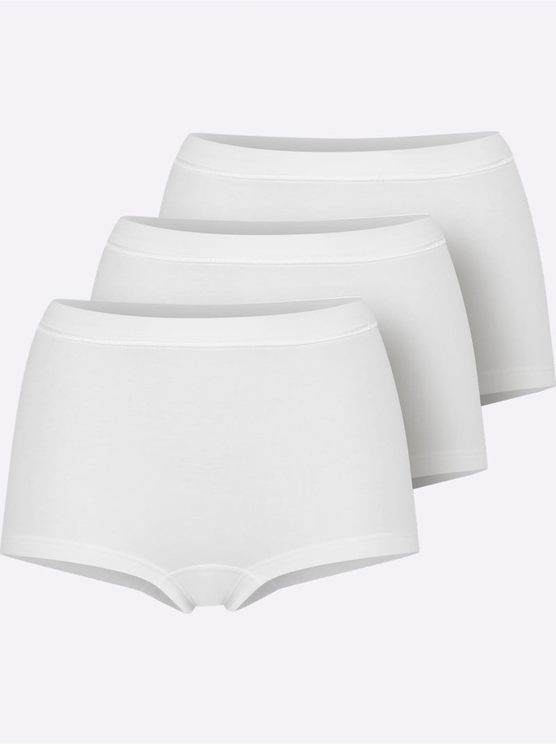 Lot de 3  - Panty Côtes Fines - Taille Standard - Witt Blanc - Kiabi