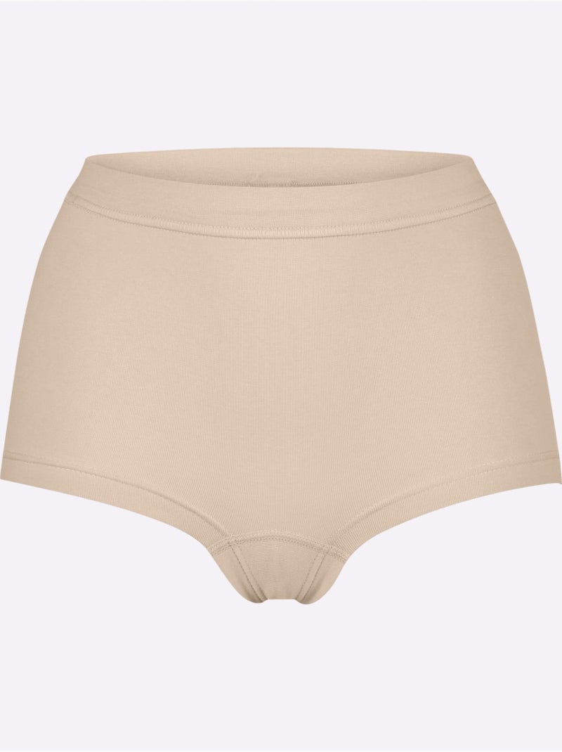 Lot de 3  - Panty Côtes Fines - Taille Standard - Witt Marron clair - Kiabi