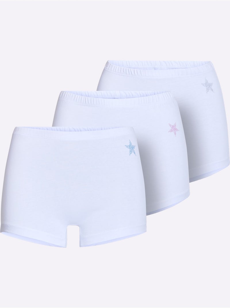 Lot de 3  - Panty Jersey Fin - Taille Standard - Witt Blanc - Kiabi