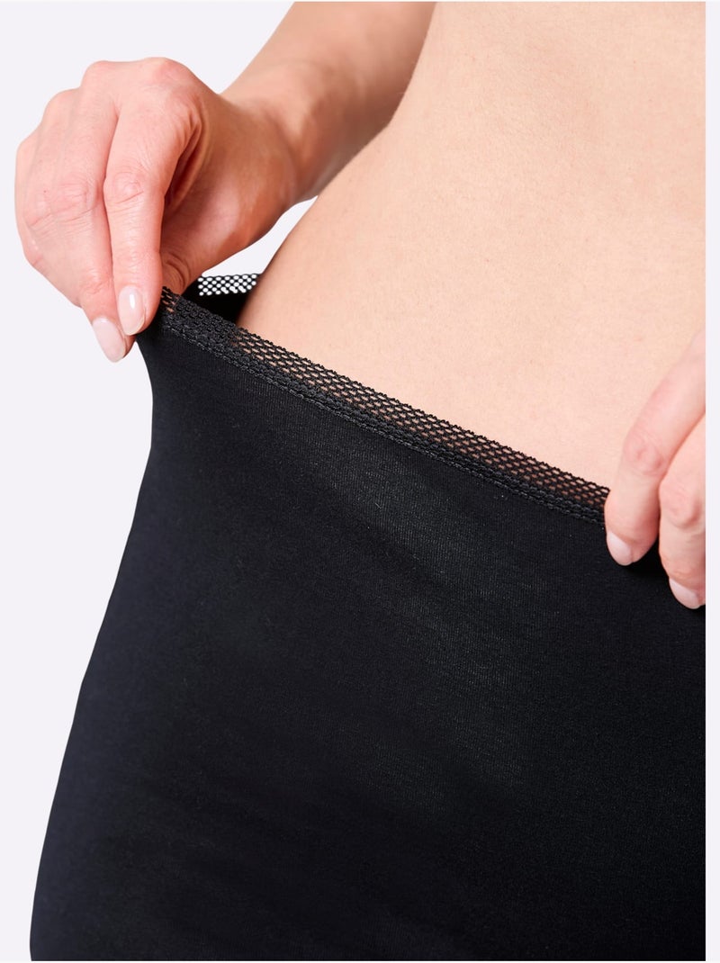 Lot de 3  - Panty Jersey Fin - Taille Standard - Witt Noir - Kiabi