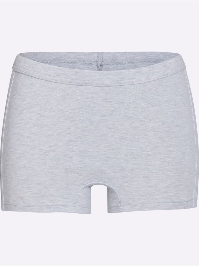 Lot de 3  - Panty Long Qualité Coton - Taille Standard - Witt Gris chiné - Kiabi