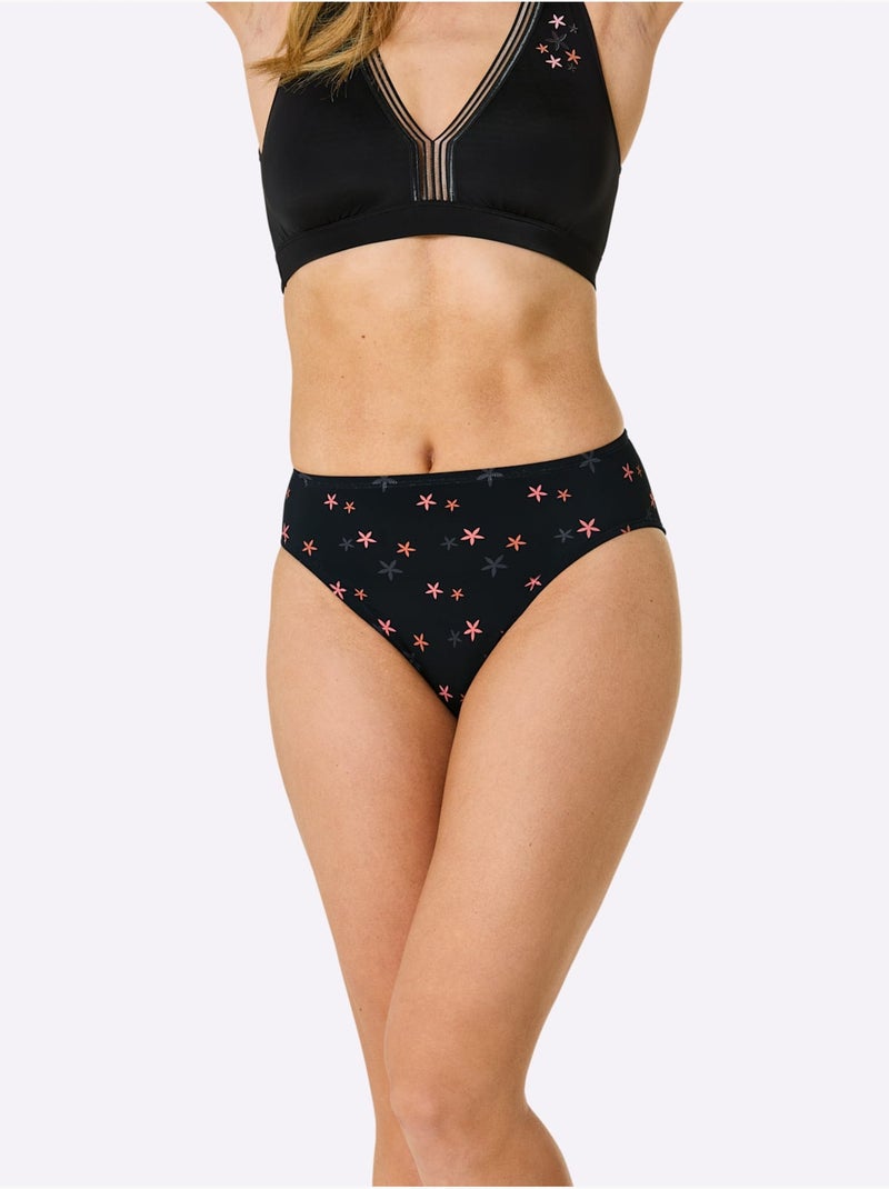 Lot de 3  - Panty Motif Imprimé - Taille Standard - Witt Noir - Kiabi
