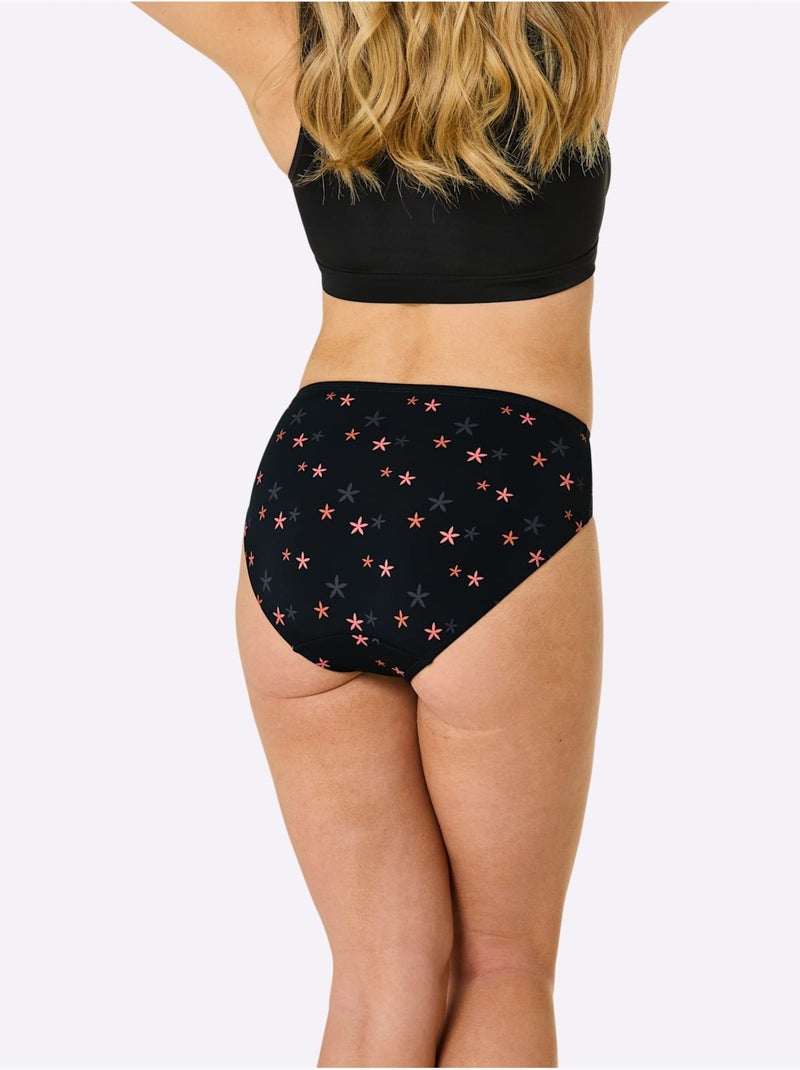 Lot de 3  - Panty Motif Imprimé - Taille Standard - Witt Noir - Kiabi