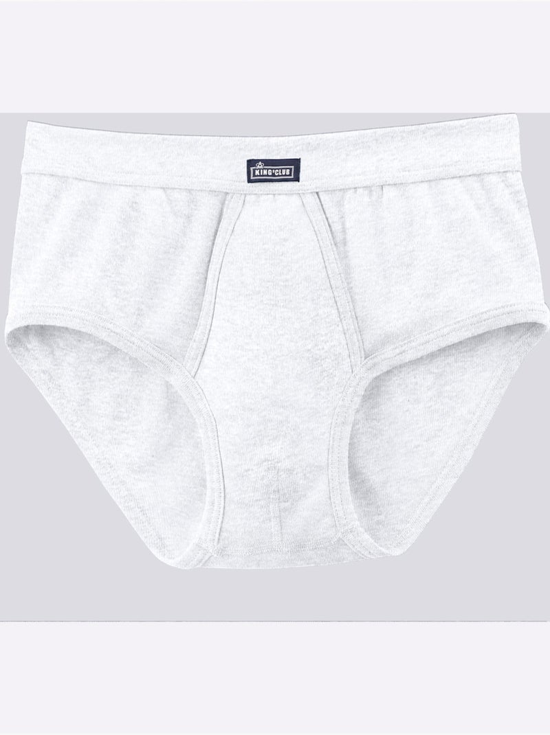 Lot de 3  - slip côtes fines - taille standard - witt Blanc - Kiabi