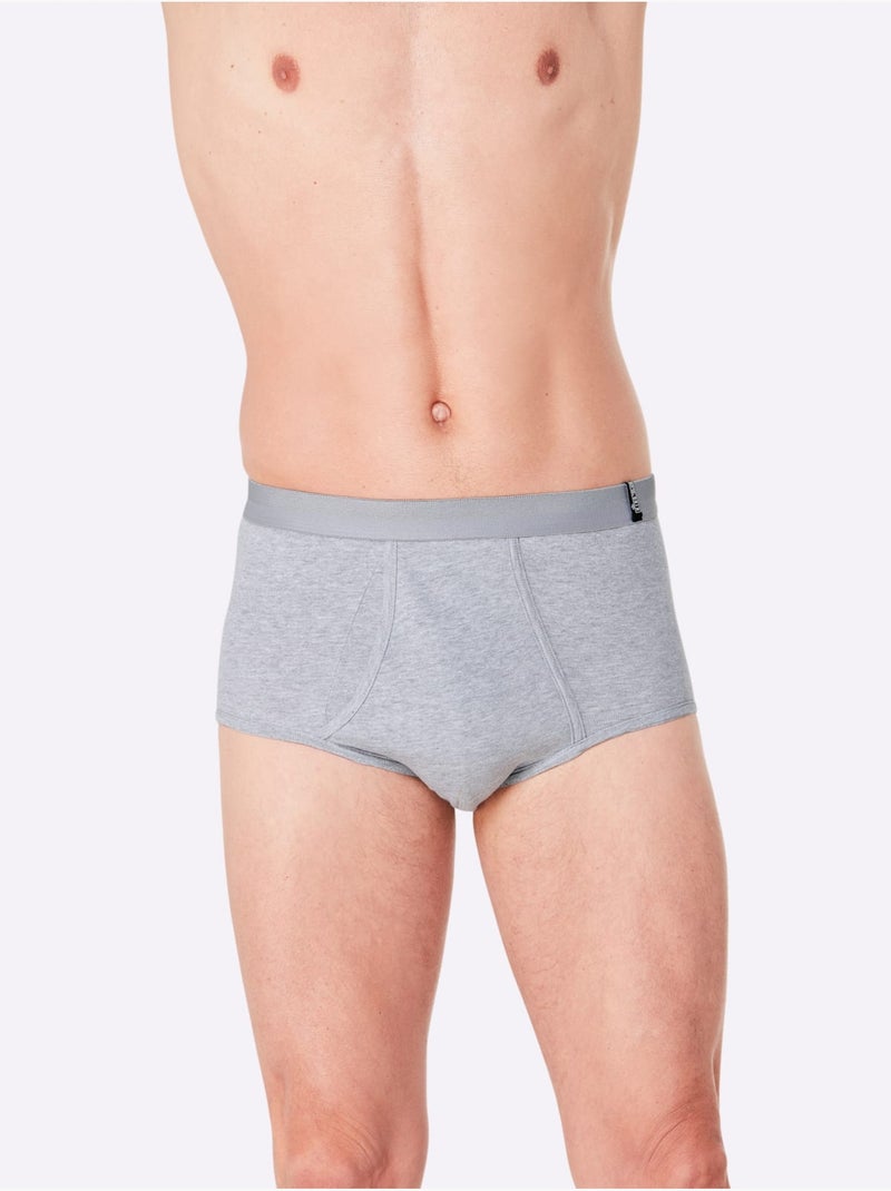 Lot de 3  - Slip Côtes Fines - Taille Standard - Witt Noir Gris - Kiabi
