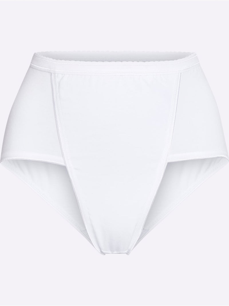 Lot de 3  - Slip Formant Jersey Fin - Taille Standard - Witt Blanc - Kiabi