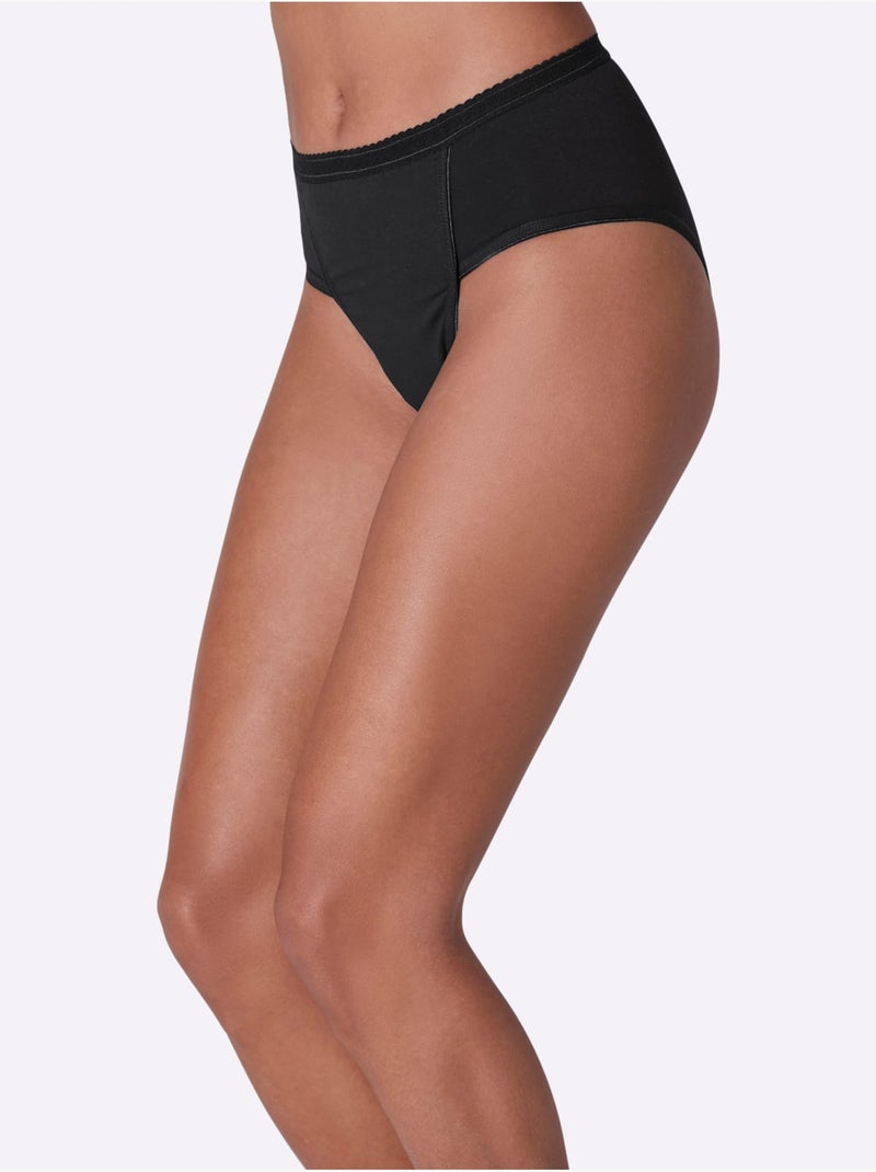 Lot de 3  - Slip Formant Jersey Fin - Taille Standard - Witt Noir - Kiabi