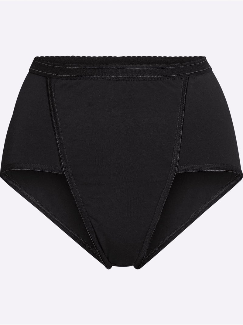 Lot de 3  - Slip Formant Jersey Fin - Taille Standard - Witt Noir - Kiabi