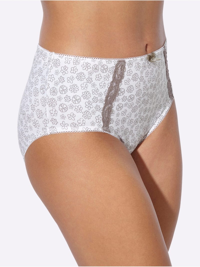 Lot de 3  - Slip Gainant Lot De (3 Pièces) - Taille Standard - Moda Vilona Gris Ecru - Kiabi