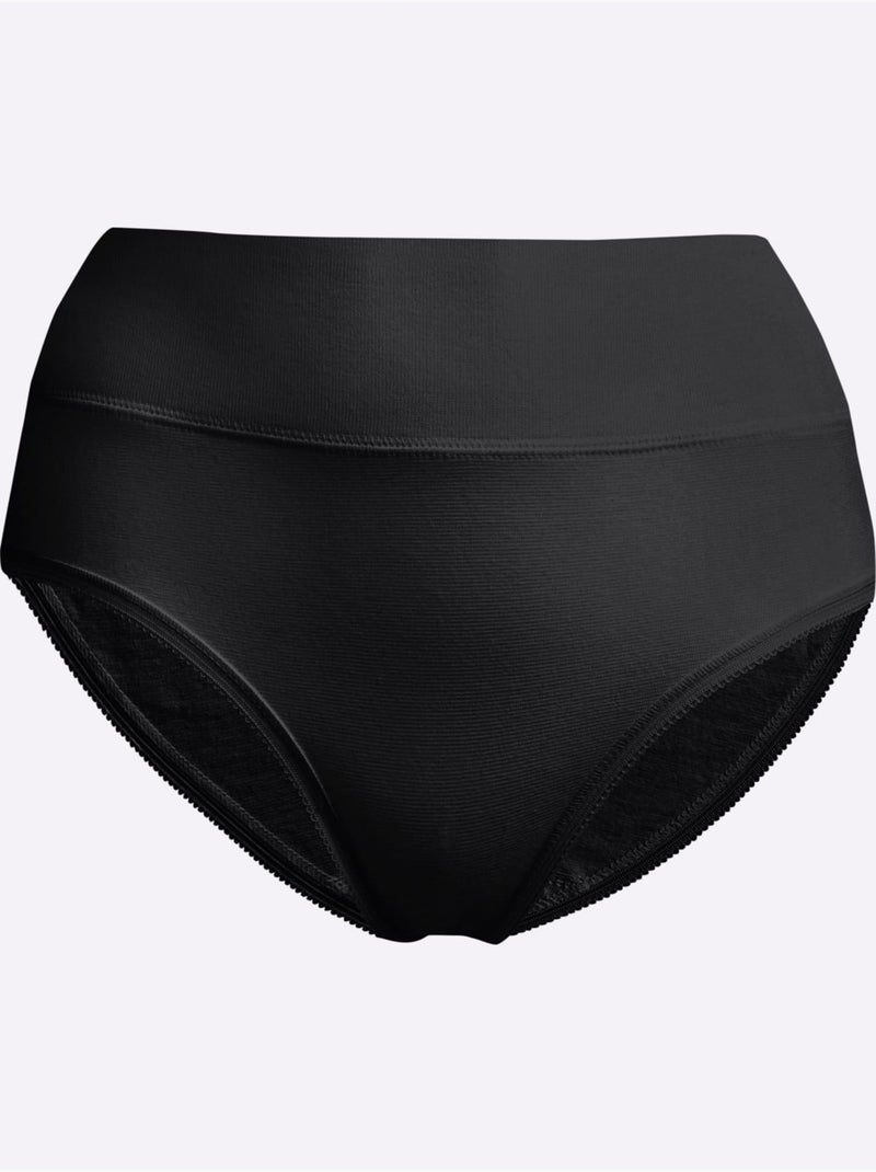 Lot de 3  - Slip Qualité Coton - Taille Standard - Moda Vilona Noir - Kiabi