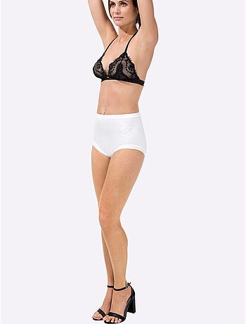 Lot de 3 - Slip Taille Haute Côtes Fines - Taille Standard - Witt