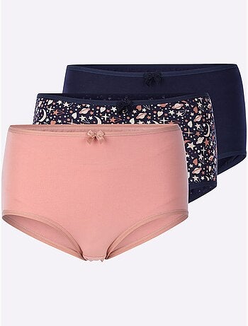 Lot de 3 - Slip Taille Haute Jersey Fin - Taille Standard - Moda Vilona
