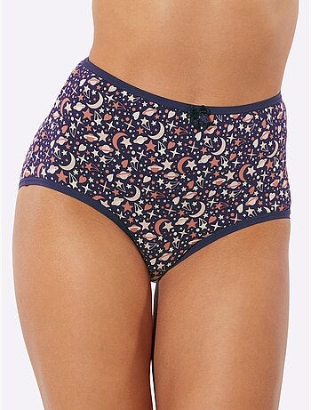 Lot de 3 - Slip Taille Haute Jersey Fin - Taille Standard - Moda Vilona