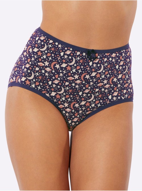 Lot de 3 - Slip Taille Haute Jersey Fin - Taille Standard - Moda Vilona - Kiabi Lot de 3 - Slip Taille Haute Jersey Fin - Taille Standard - Moda Vilona - Kiabi