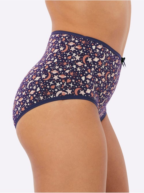 Lot de 3 - Slip Taille Haute Jersey Fin - Taille Standard - Moda Vilona - Kiabi Lot de 3 - Slip Taille Haute Jersey Fin - Taille Standard - Moda Vilona - Kiabi