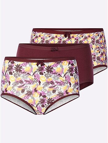 Lot de 3 - Slip Taille Haute Jersey Fin - Taille Standard - Moda Vilona