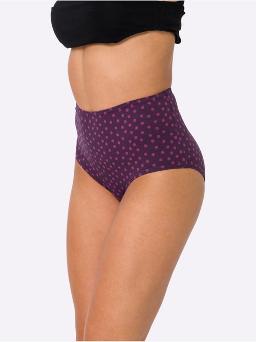 Lot de 3 - Slip Taille Haute Jersey Fin - Taille Standard - Moda Vilona - Kiabi Lot de 3 - Slip Taille Haute Jersey Fin - Taille Standard - Moda Vilona - Kiabi