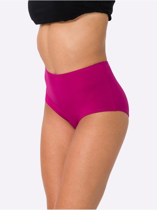 Lot de 3 - Slip Taille Haute Jersey Fin - Taille Standard - Moda Vilona - Kiabi Lot de 3 - Slip Taille Haute Jersey Fin - Taille Standard - Moda Vilona - Kiabi