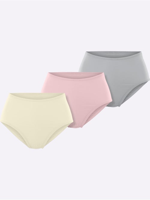 Lot de 3 - slip taille haute jersey fin - taille standard - witt - Kiabi Lot de 3 - slip taille haute jersey fin - taille standard - witt - Kiabi