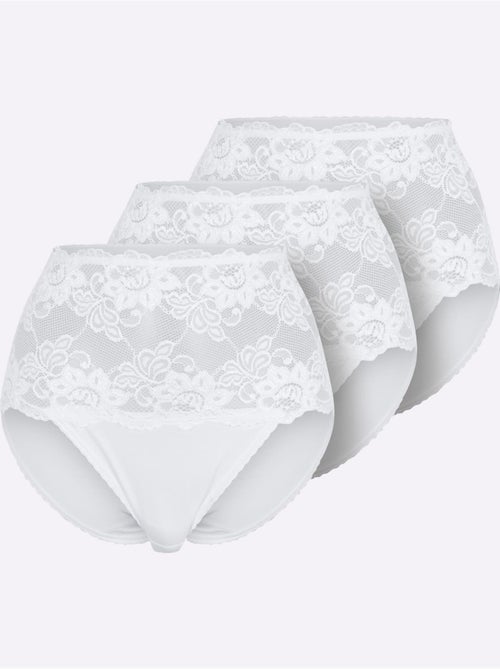 Lot de 3  - Slip Taille Haute Jersey Fin - Taille Standard - Witt - Kiabi