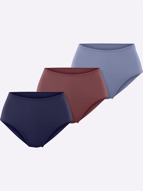 Lot de 3  - slip taille haute jersey fin - taille standard - witt - Kiabi