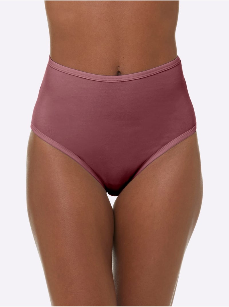 Lot de 3  - slip taille haute jersey fin - taille standard - witt Bleu Bordeaux Bleu - Kiabi