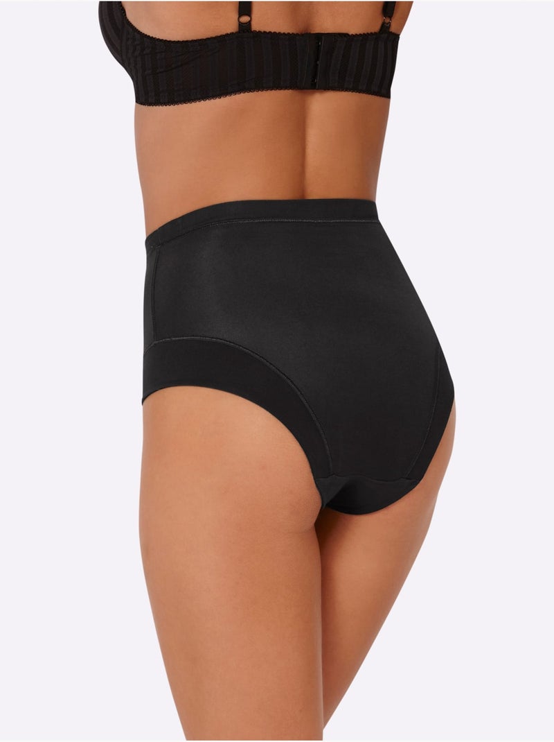 Lot de 3  - Slip Taille Haute Jersey Fin - Taille Standard - Witt Noir - Kiabi