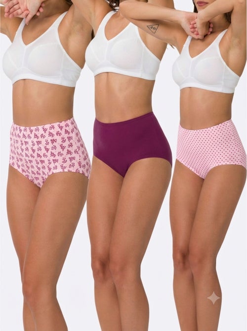 Lot de 3  - Slip Taille Haute Lot De (3 Pièces) - Moda Vilona - Kiabi